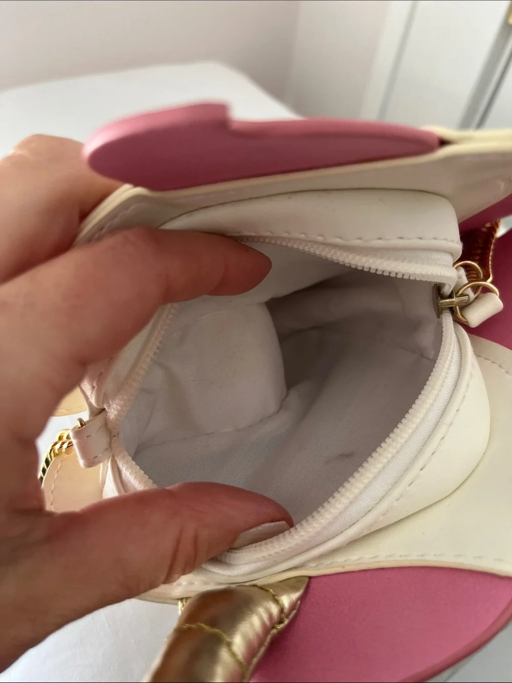 White & Pink Unicorn Crossbody Bag
